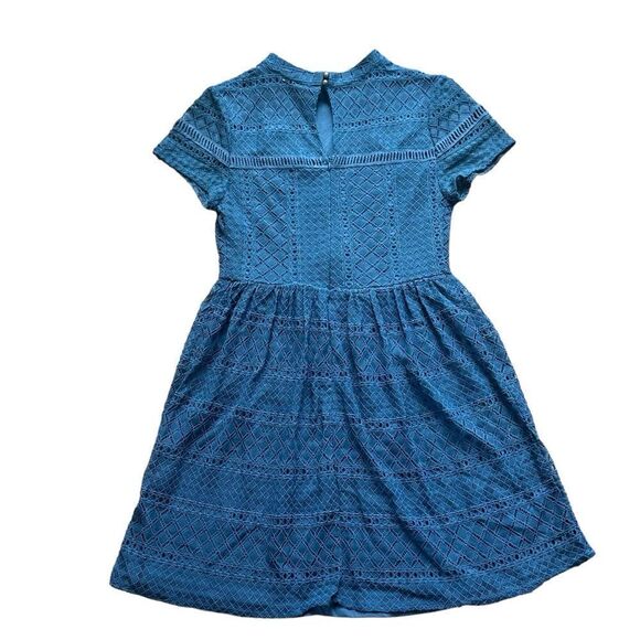 Francesca’s Teal Lace Dress SMALL - Picture 3 of 15